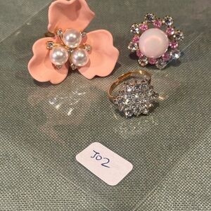 Lot of 3 - Adjustable Fashion Rings - Statement Rings